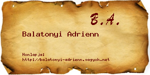 Balatonyi Adrienn névjegykártya